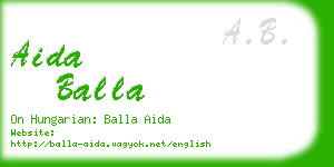 aida balla business card